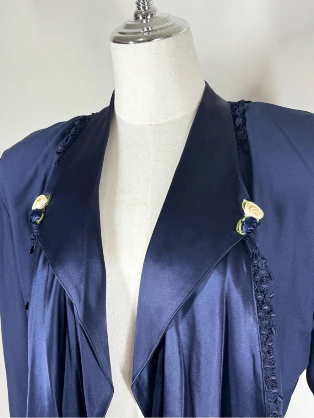 Vintage Wild Rose Navy Midi Dress Set Size 10 Musical Theater Costume Cosplay